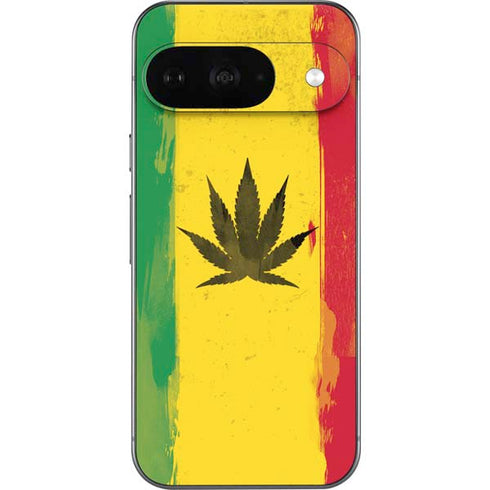 Marijuana Rasta Distressed Google Pixel 9 Skin